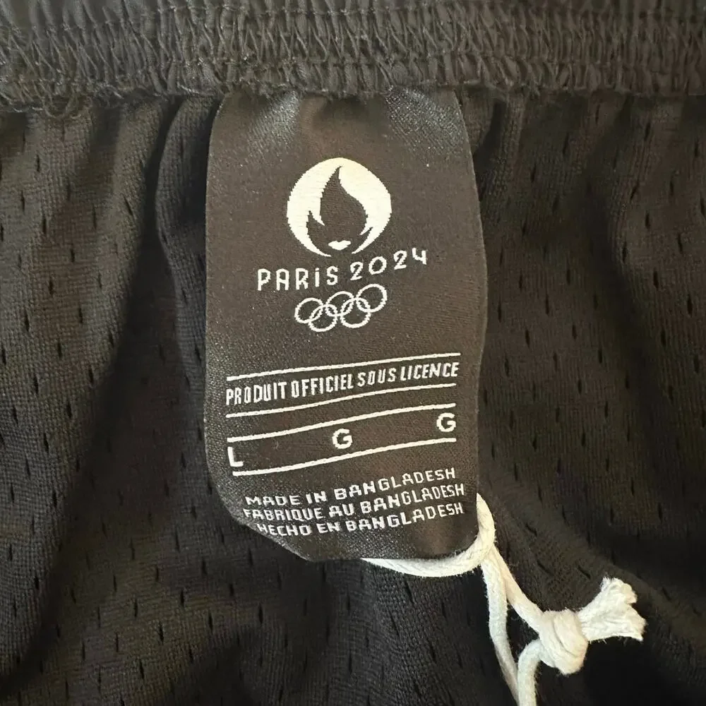 Paris 2024 Olympics NWT‎ Woven Lined Short Size L Activewear Athletic Workout